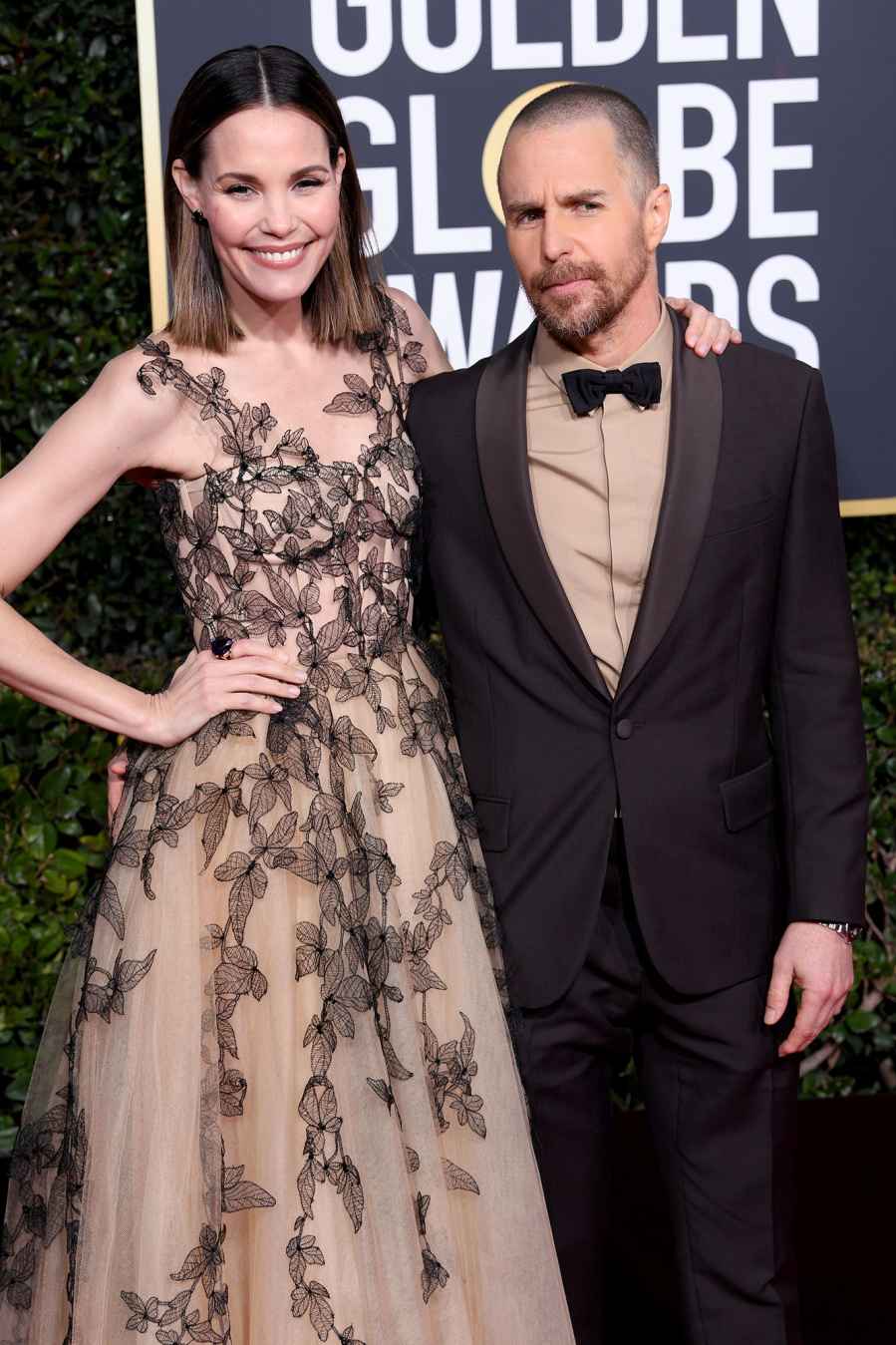 January 2019 Golden Globes Sam Rockwell and Leslie Bibb Relationship Timeline