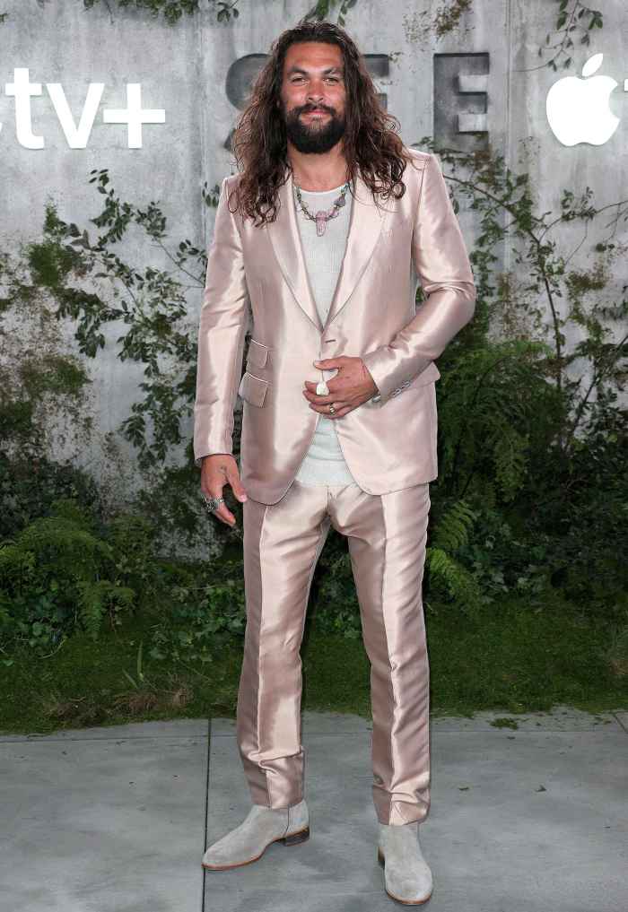 Jason Momoa How to Be a Dad Pink Suit