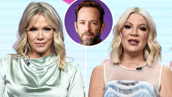 Jennie Garth Tori Spelling Struggle With Luke Death They Watch 90210