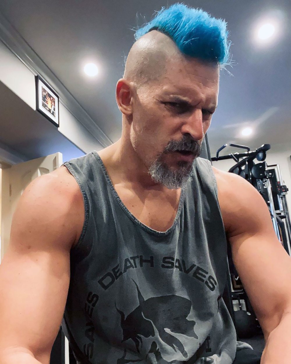 Joe Manganiello Debut a Blue Mohawk and Fans Have a Lot of Thoughts