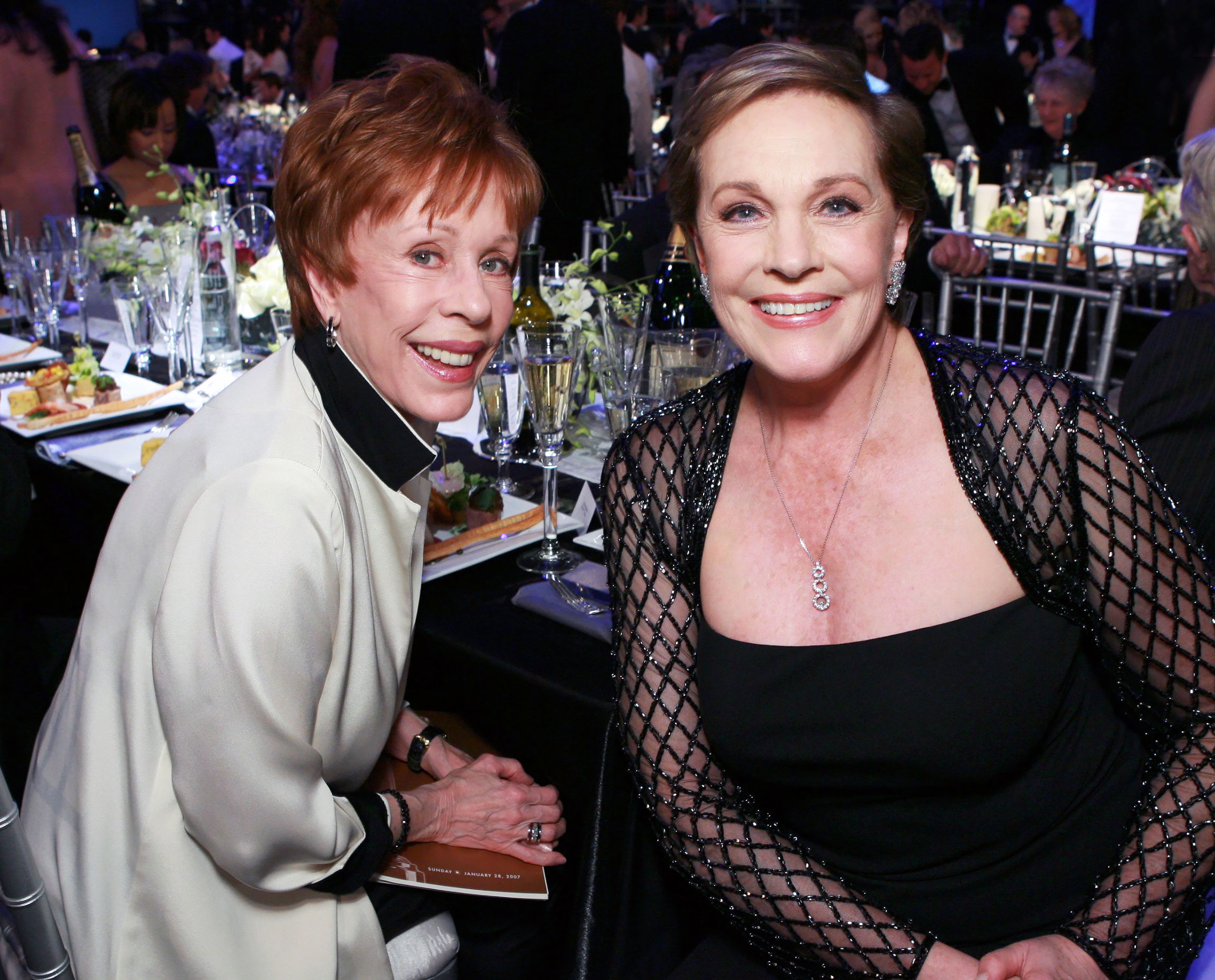 Julie Andrews, Carole Burnett Caught Kissing by Former First Lady