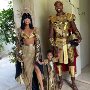 Khloe Kardashian and Tristan Thompson Dress as Lovers Cleopatra and Marc Anthony for Halloween