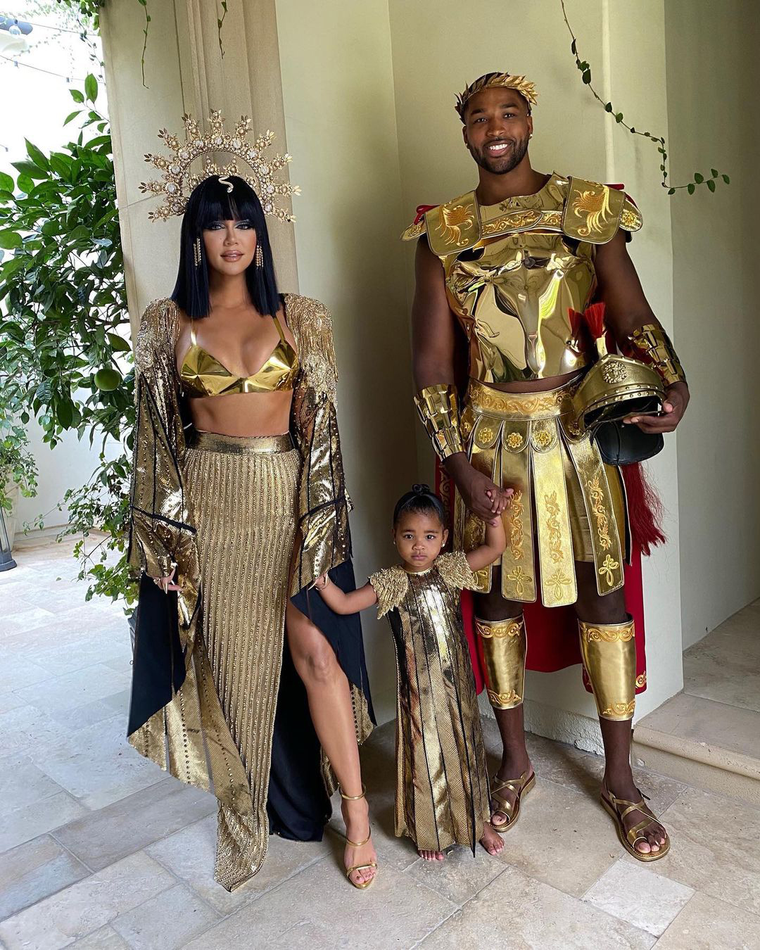 Khloe Kardashian and Tristan Thompson Dress as Lovers Cleopatra and Marc Anthony for Halloween