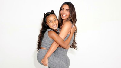 Kim Kardashian and North West Twin in the New Skims promo