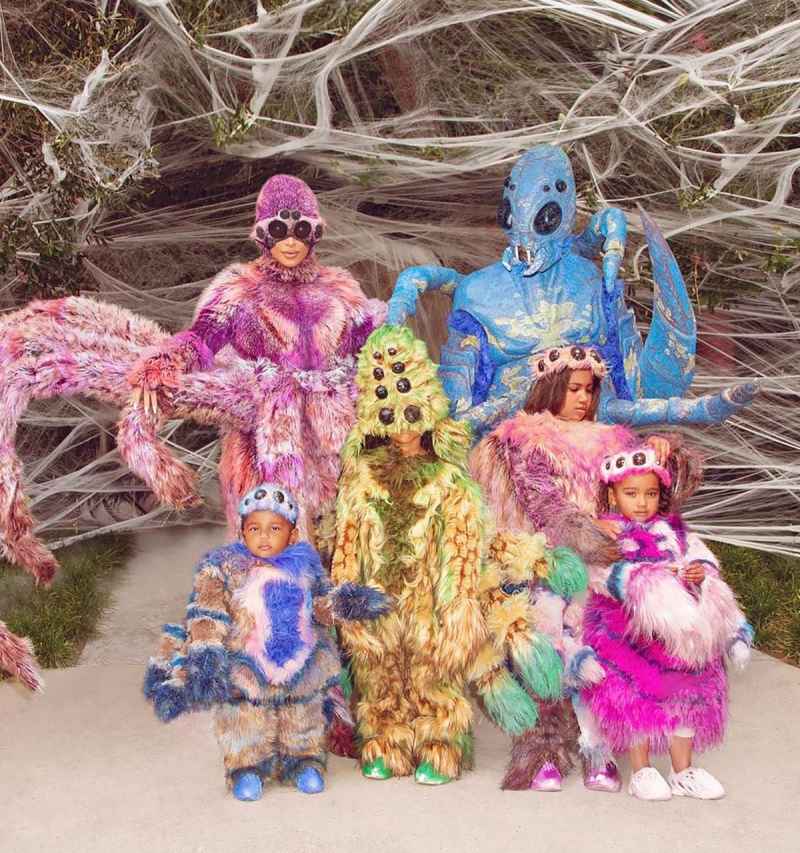 Kim Kardashian and Kanye West Dress as Spiders Celebrating Halloween With 4 Kids: Pics