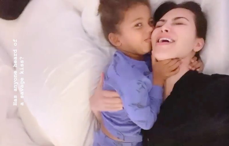 Kim Kardashian’s Son Saint Gives Her a Savage Kiss 1