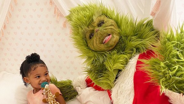 Kylie Jenner Daughter Stormi Is All Smiles Meeting the Grinch