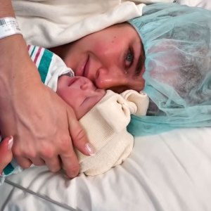 Lindsay Arnold Cries Holding Newborn Daughter After C-Section in Emotional Birth Video