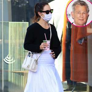 Pregnant Katharine McPhee Cradles Baby Bump on Walk Ahead of 1st Child With David Foster p