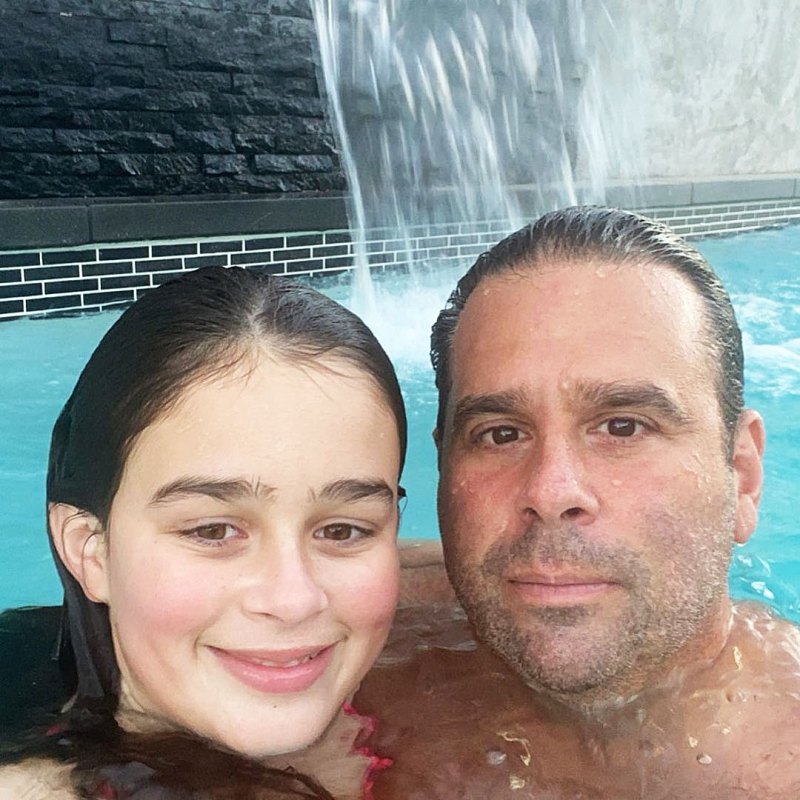 Randall Emmett and Daughter London in Swimming Pool