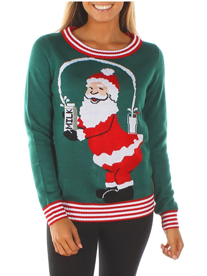 Tipsy Elves Women's Break The Internet Ugly Christmas Sweater
