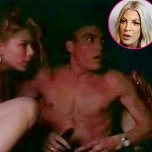 Tori Spelling Gets Triggered by David Cheating on Donna During 90210 Trivia
