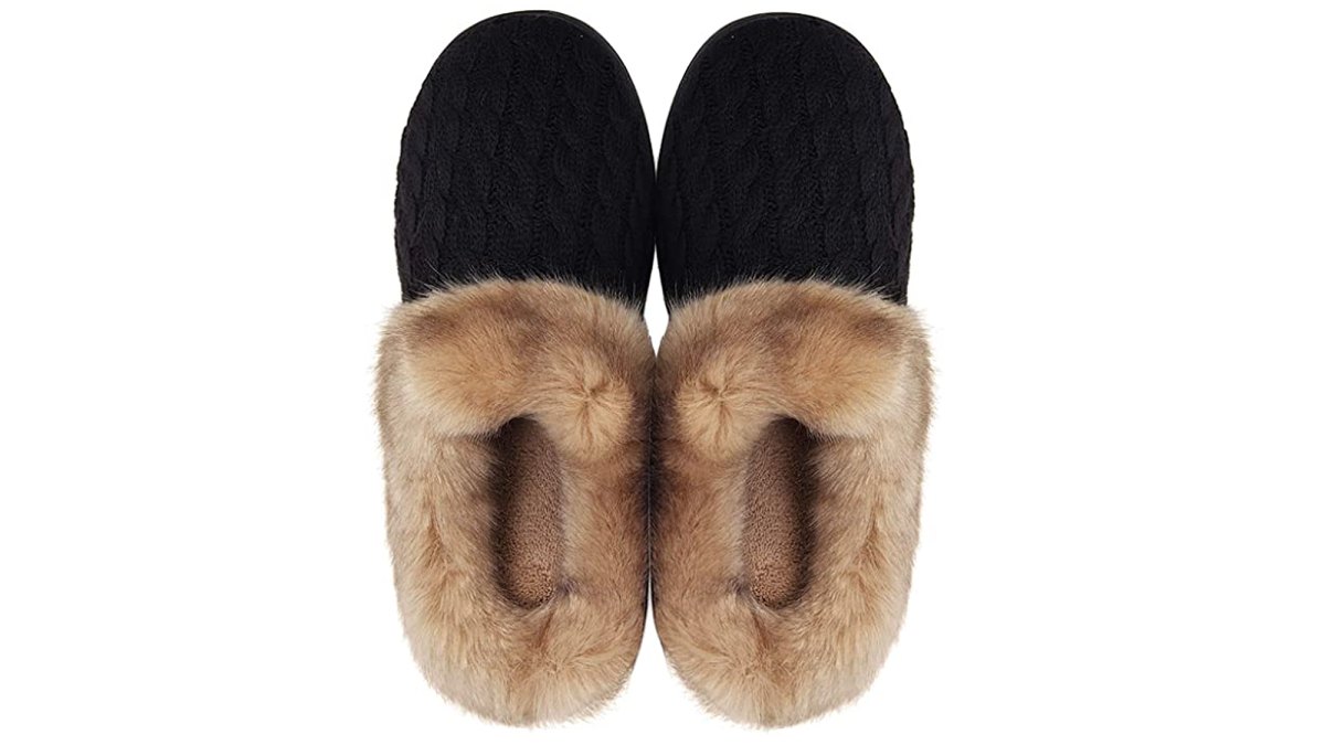 WateLves Women's Memory Foam Plush Fleece Lined Slippers