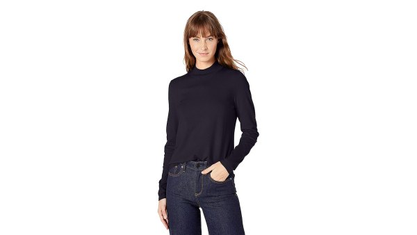 Lark & Ro Warm Handed Synthetic Mock Neck Sweater