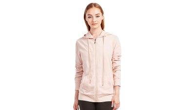 Sofra Thin Cotton Zip-Up Hoodie Jacket