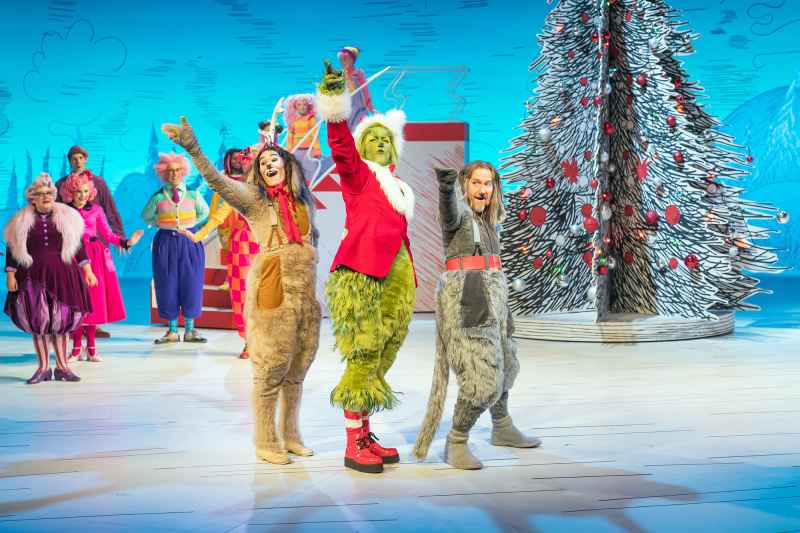 Dr Seuss The Grinch Musical Booboo Stewart as Young Max and Denis OHare as Old Max Matthew Morrison Eerily Transforms into the Grinch Fan Reactions