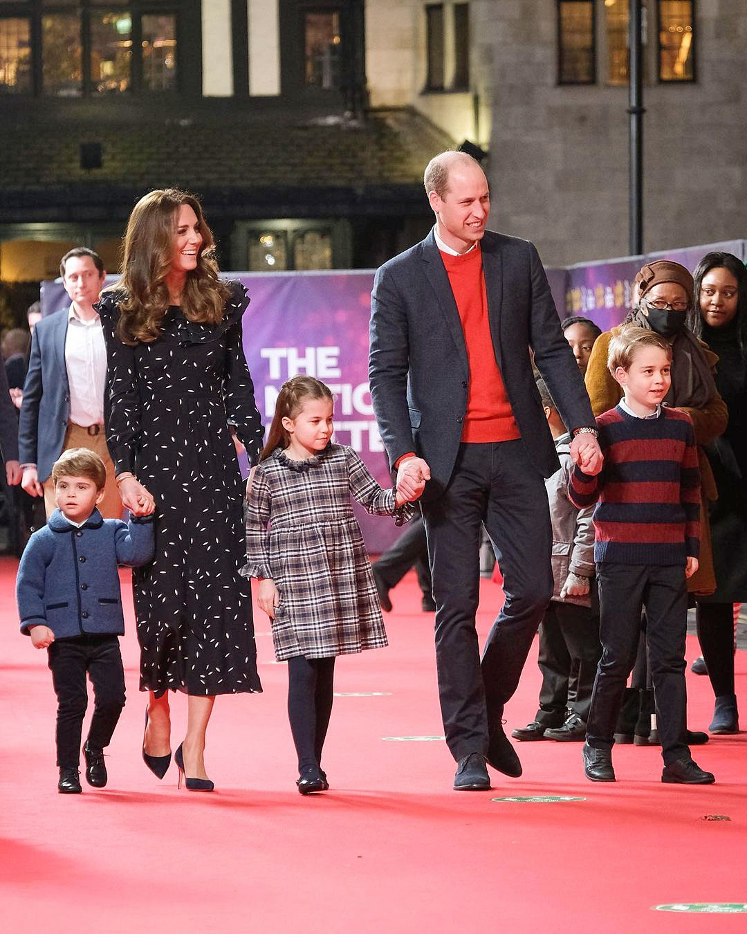 Prince George Princess Charlotte and Prince Louis Walk Their First Red Carpet