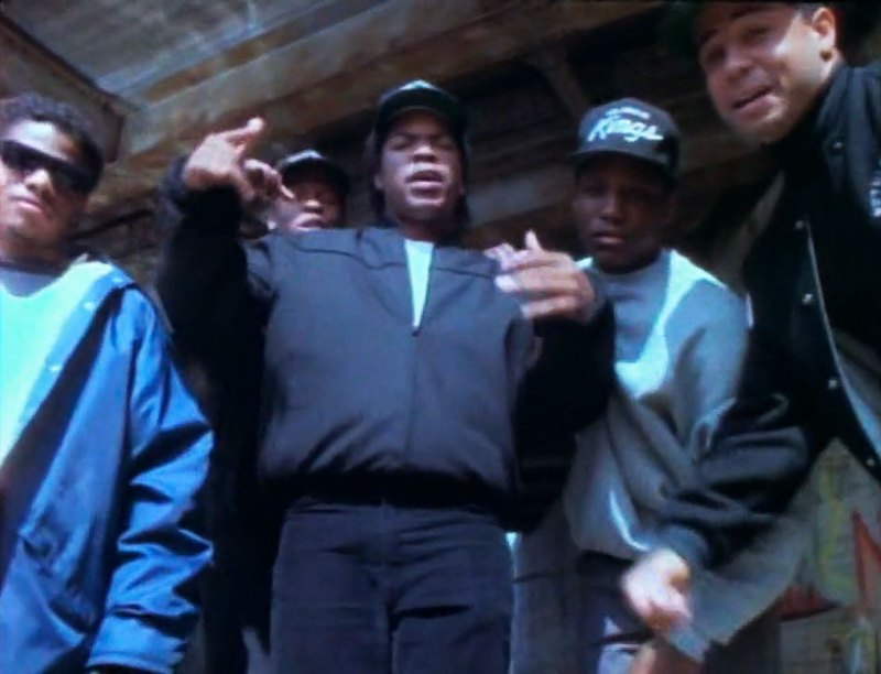 Ice Cube and NWA in the Video for Straight Outta Compton Shocking Band Exits Through the Years