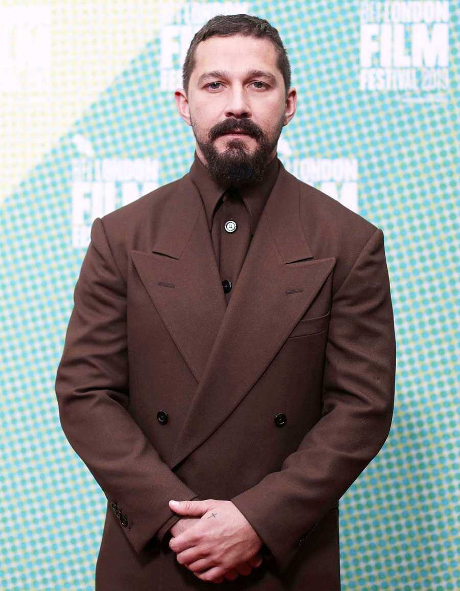 Shia LaBeouf in a brown suit at the Peanut Butter Falcon Premiere Shia LaBeouf Ups and Downs Through the Years