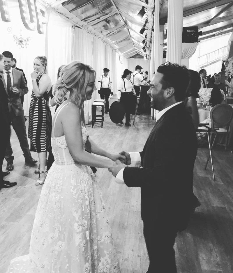 7 Kaley Cuoco and Johnny Galecki Johnny attends Kaley's wedding to Karl Cook