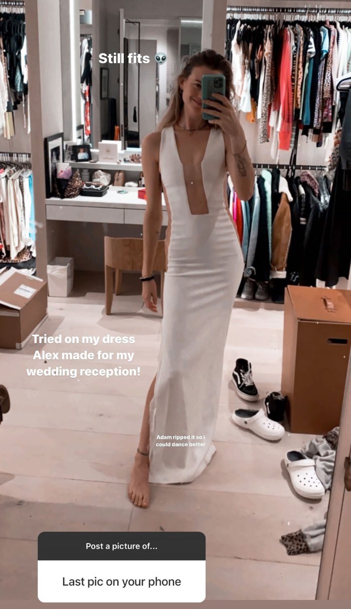 Behati Prinsloo comparte una foto de su vestido de novia nunca antes visto
