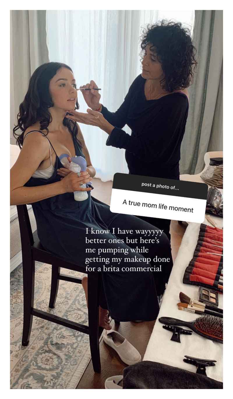 Bekah Martinez Pumping Breast Milk Makeup Chair