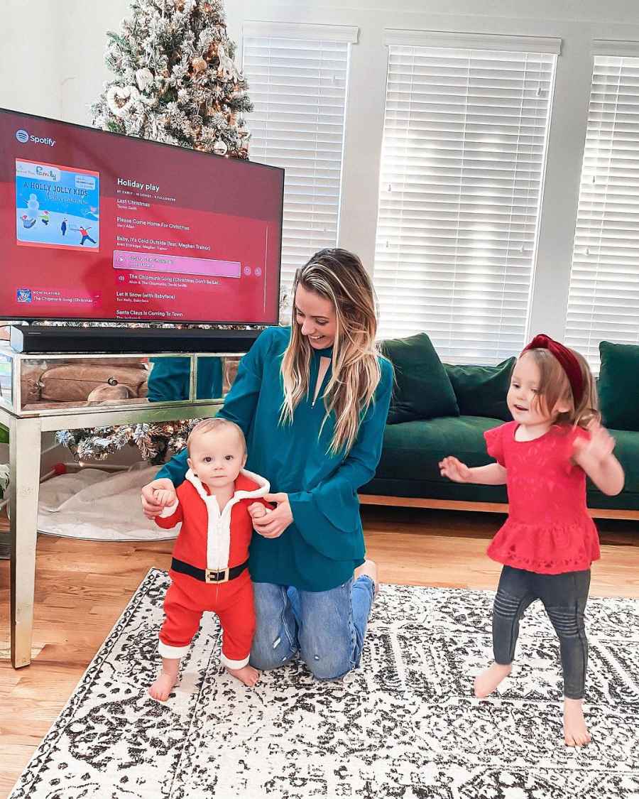 Carly Waddells Son Charlie Celebrity Kids Wearing Festive Pajamas During 2020 Holiday Season