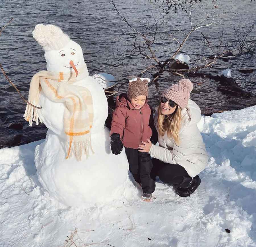 Celebrity Kids Playing in Snow, Building Snowmen in Winter: Pics