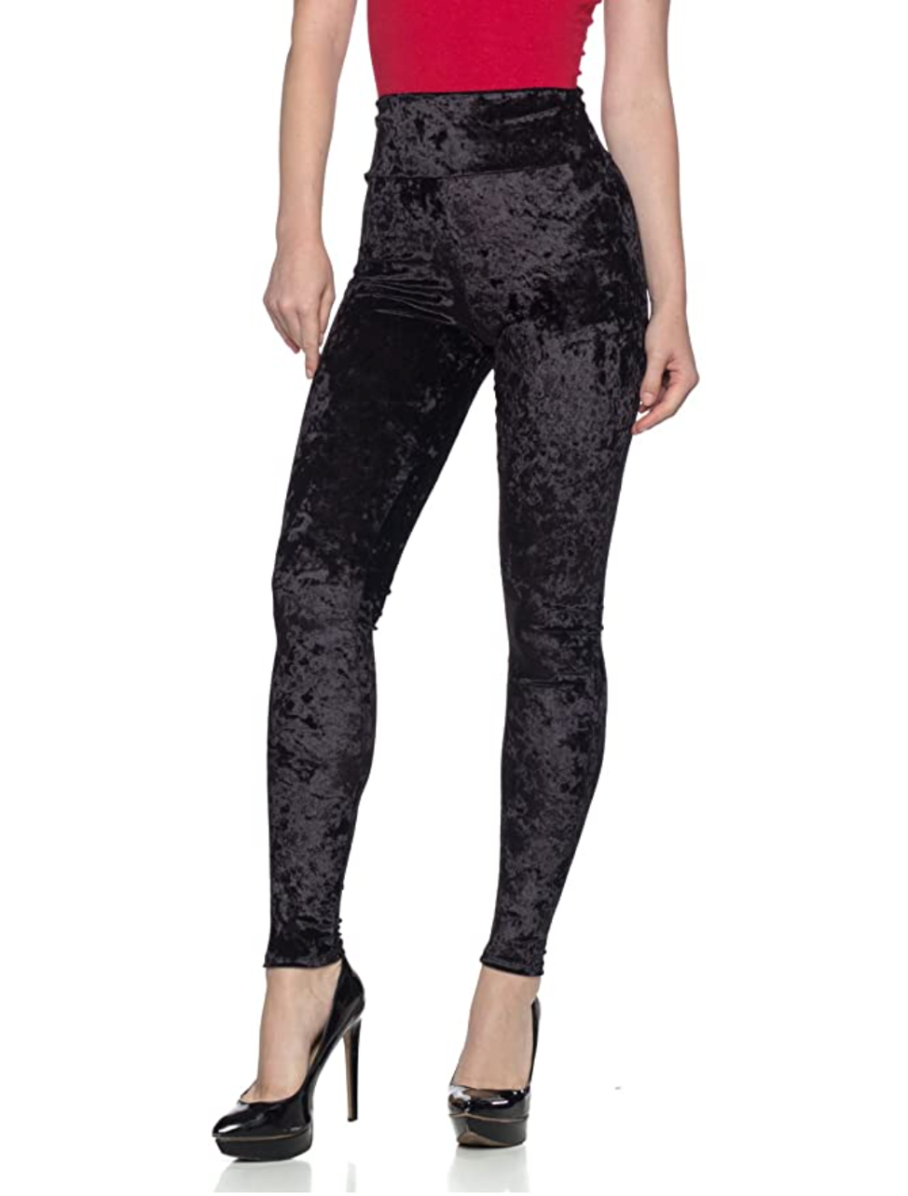 Cemi Ceri Women's Velvet High Waist Leggings