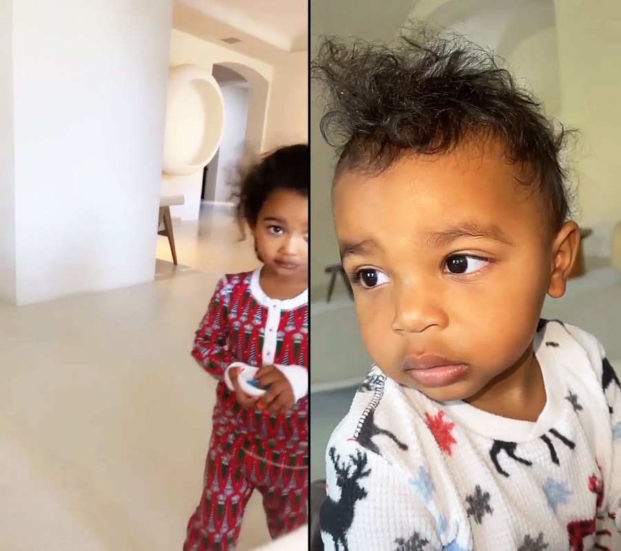 Chicago West and Psalm West In Festive PJs