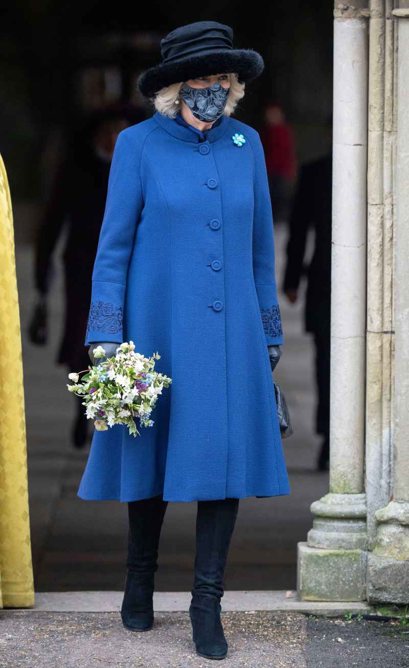 Duchess Camilla Dazzles in a Bright Coat and Standout Accessory