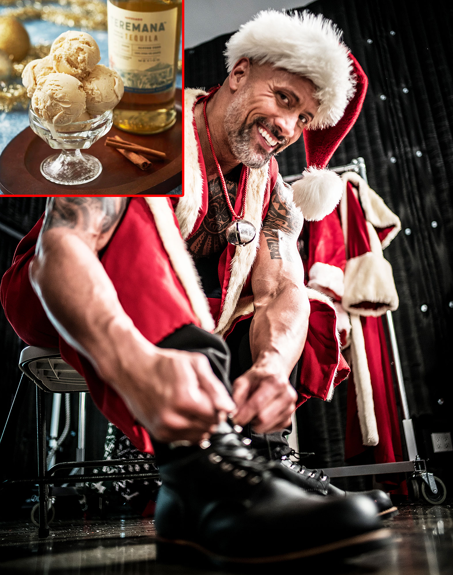 Dwayne Johnson Launches Tequila Spiked Holiday Ice Cream