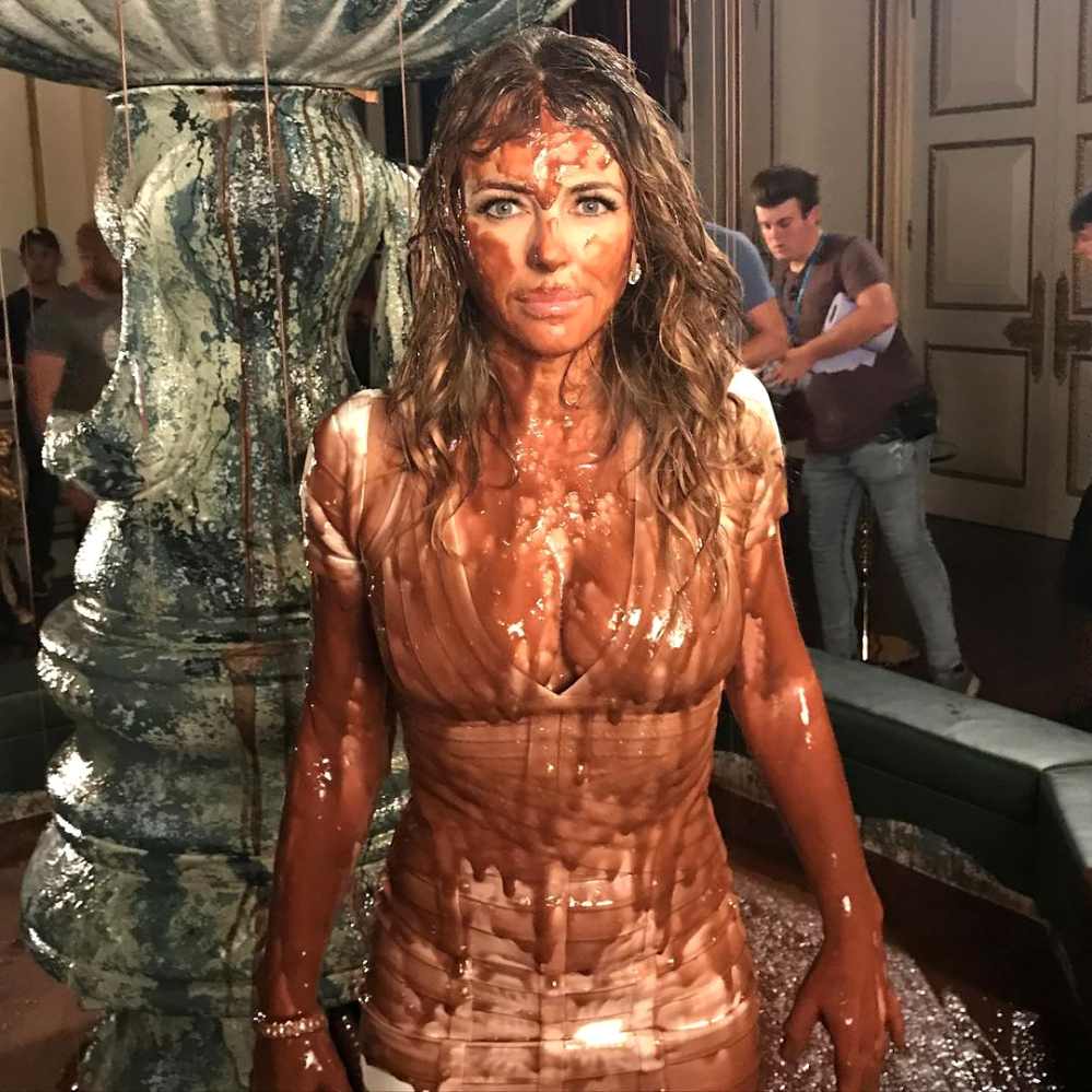 Elizabeth Hurley Dishes on Why Her ‘Worst’ Day Filming ‘The Royals’ Included Being Covered in Chocolate