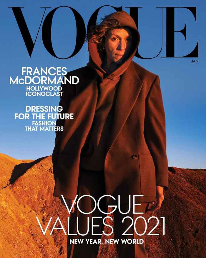 Frances McDormand Appears Makeup-Free on the Cover of 'Vogue'