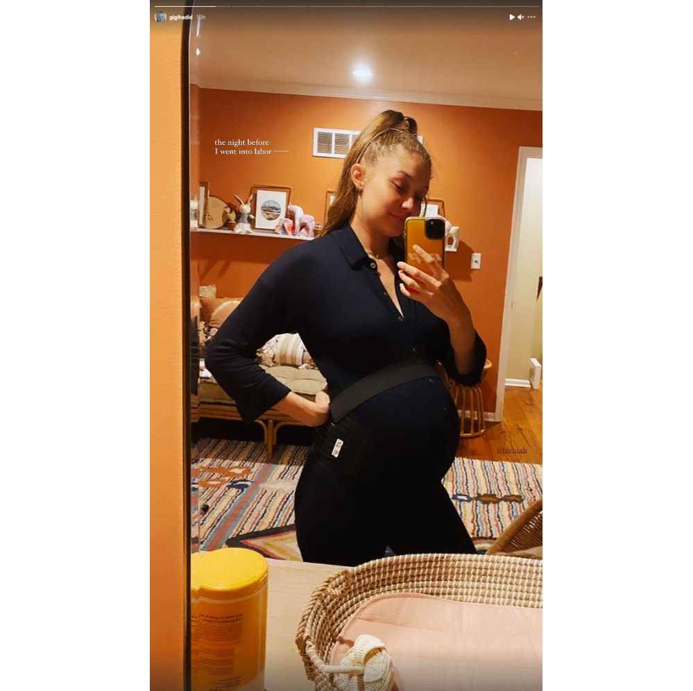 Gigi Hadid Shares Pic of Her Bump the Day Before She Gave Birth Closer Look at Her Nursery