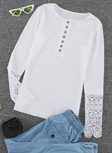 HOTAPEI Women's Long Sleeve V Neck Tunic Tops