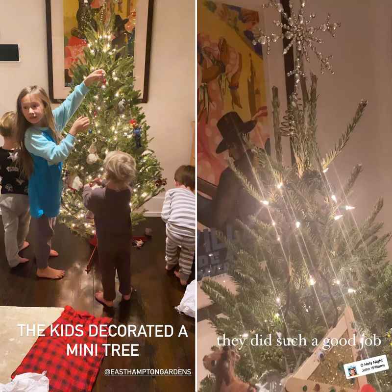 Hilaria Baldwin Kids Decorated Mini Christmas Tree