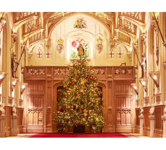 Inside Queen Elizabeth II Windsor Castle Christmas Decorations