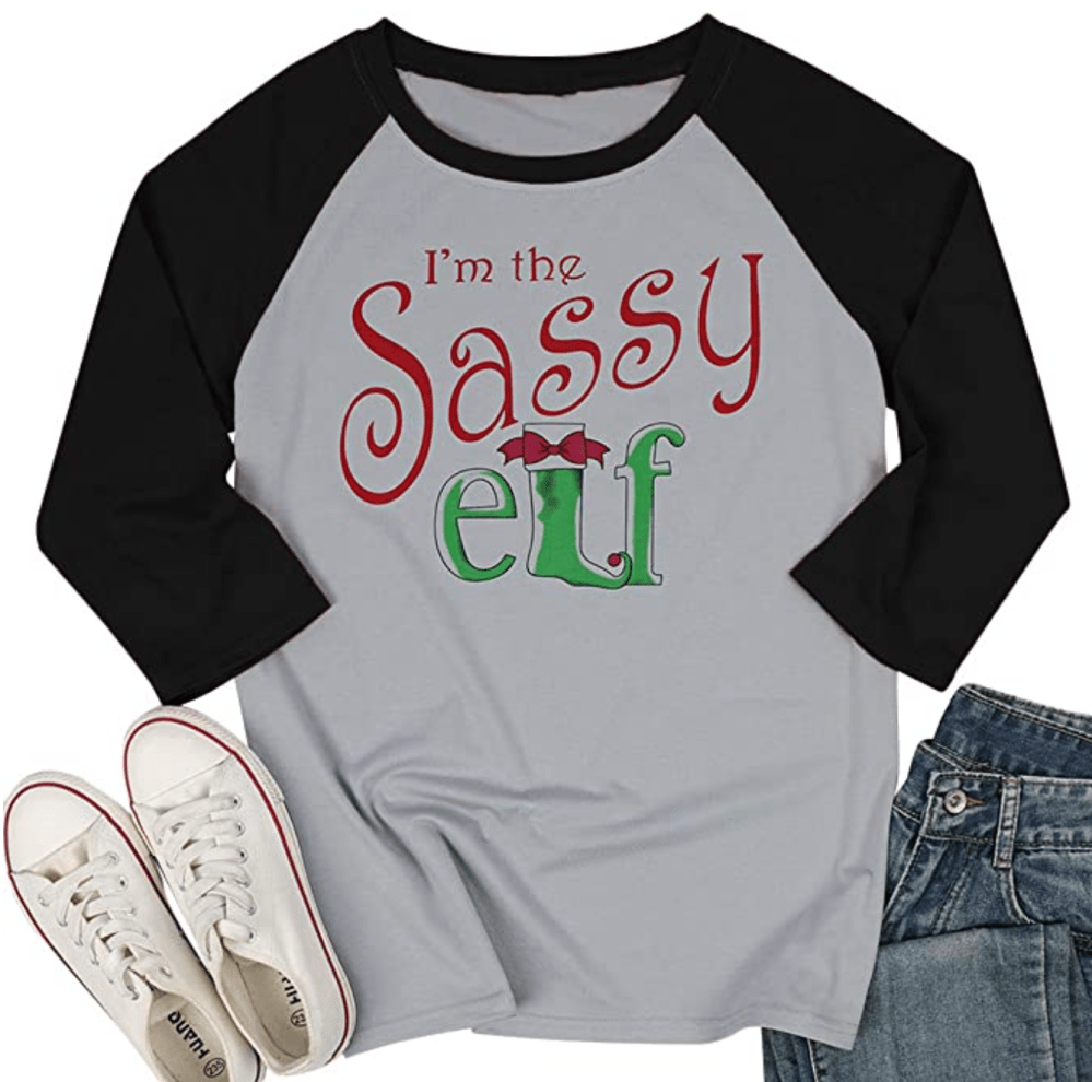 JINTING Im The Sassy Elf Shirt