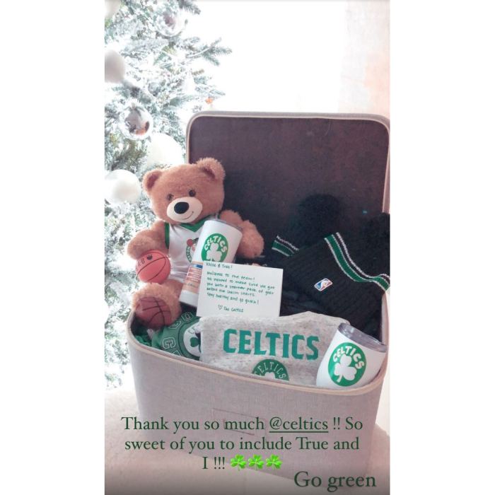 Khloe Kardashian and Daughter True Receive Boston Celtics Gifts After Tristan Thompson's Trade