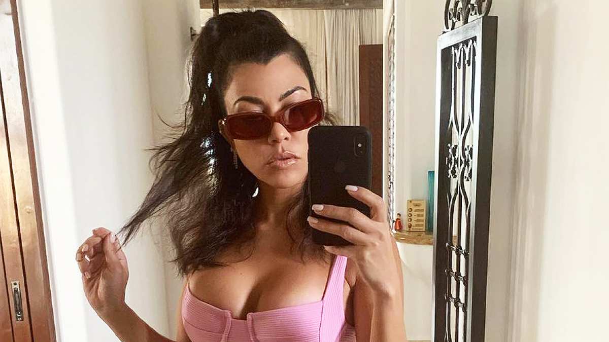 Kourtney Kardashian Shuts Down Pregnancy Rumors in Tight-Fitting Outfit