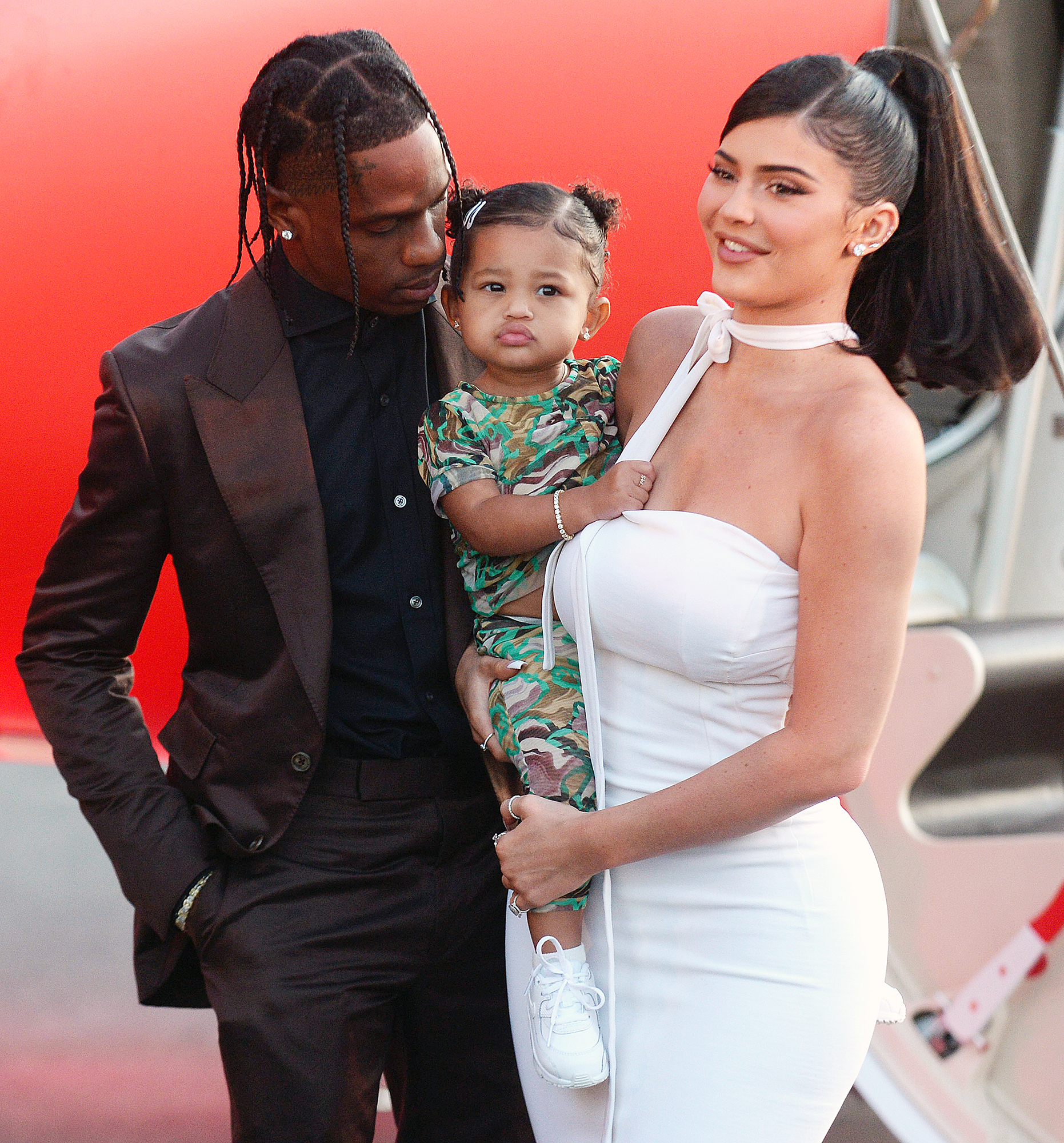 Kylie Jenner, Daughter Stormi Support Travis Scott at Toy Drive