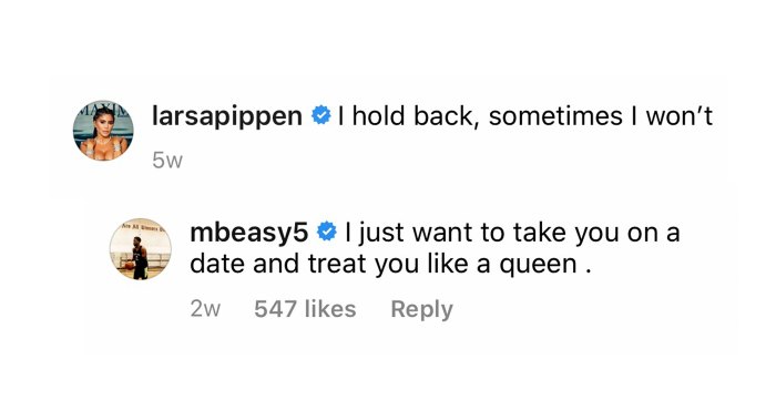 Larsa Pippen Got Flirty Comment From Malik Beasley Before Miami Date