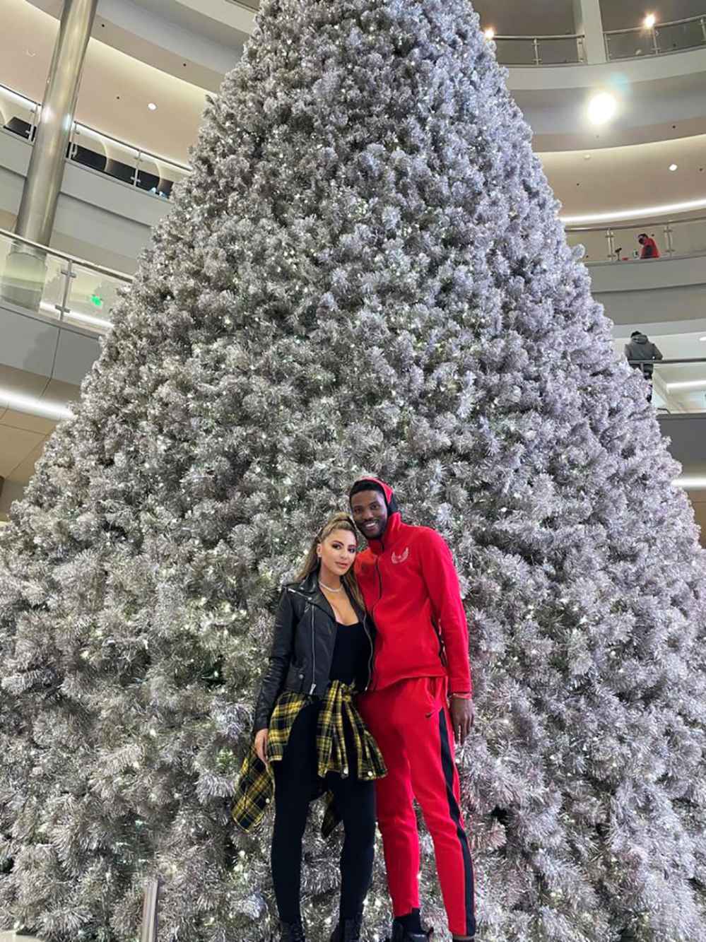 Larsa Pippen and Malik Beasley Pose in Front of Christmas Tree Amid Ongoing Romance Drama