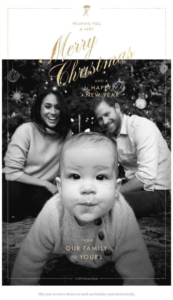 Meghan Archie Prince Harry Best Celebrity Holiday Cards Through the Years