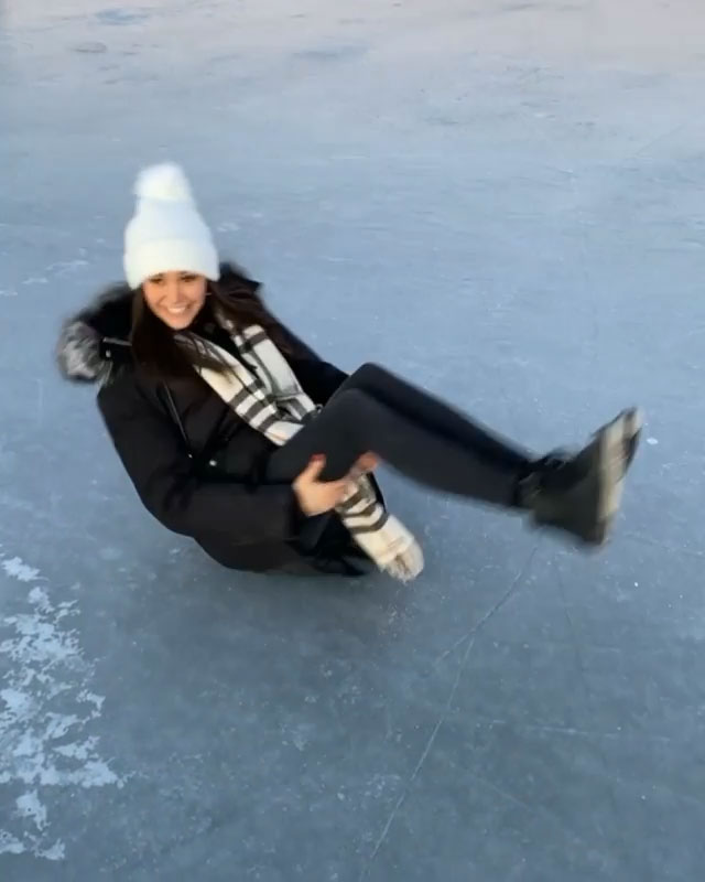 Nina Dobrev Ice rink Snow Bunnies