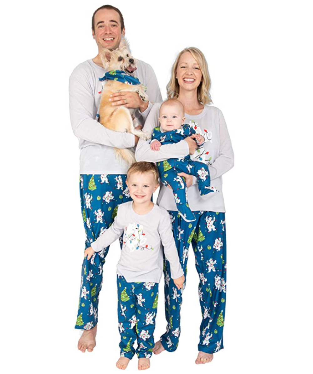 Nite Nite Munki Munki Family Matching Winter Holiday Pajama Collection, Polar Bears