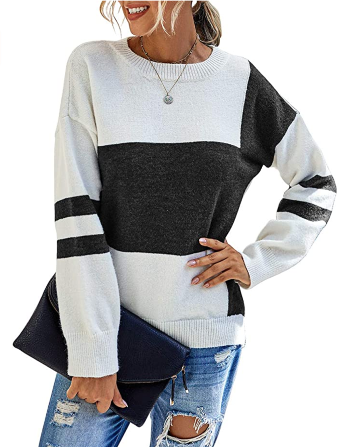 Prettygarden Casual Color-Blocked Sweater Is Seriously Soft | Us Weekly