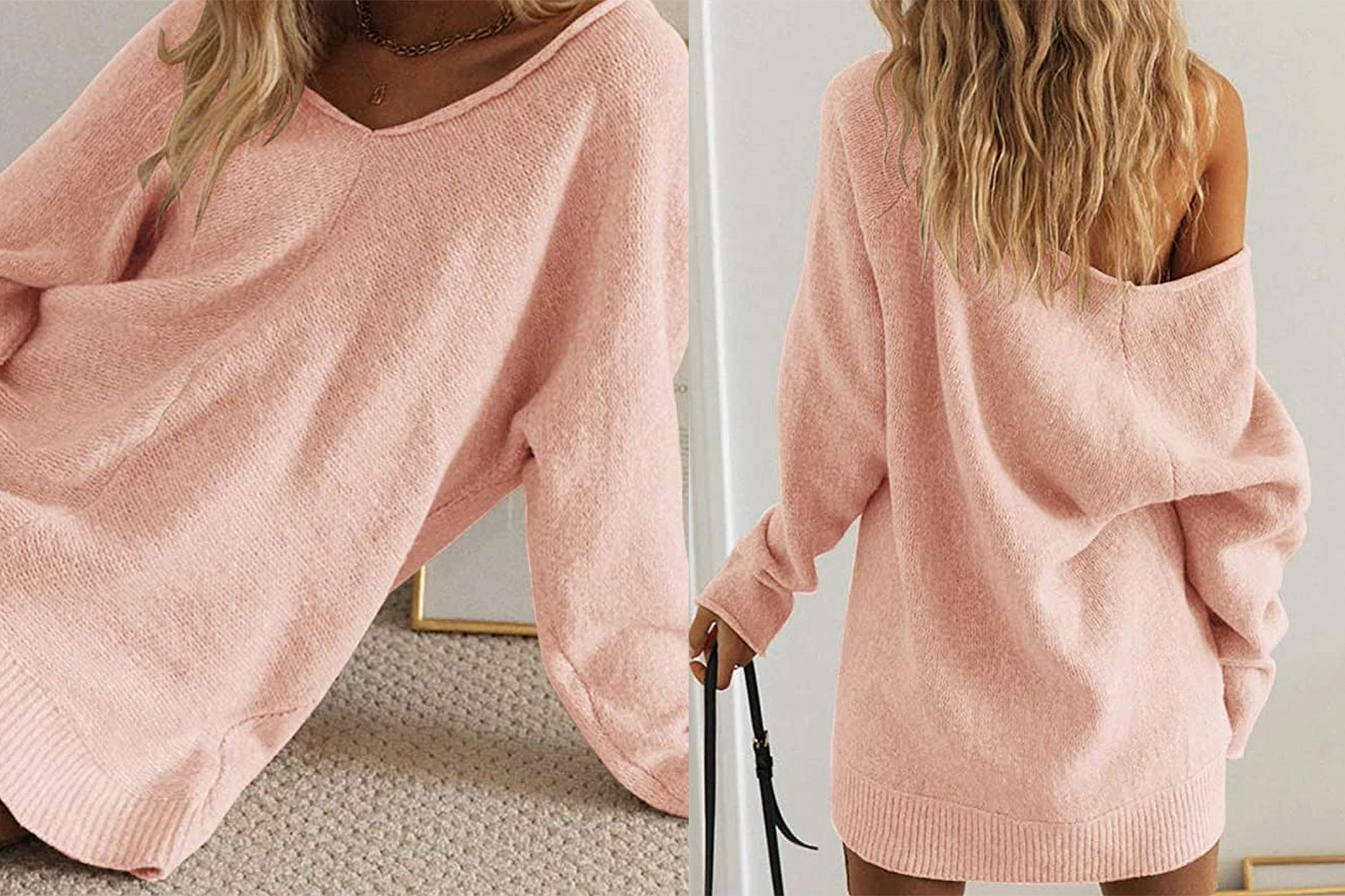 Peacameo Women's Oversized Pullover Sweater