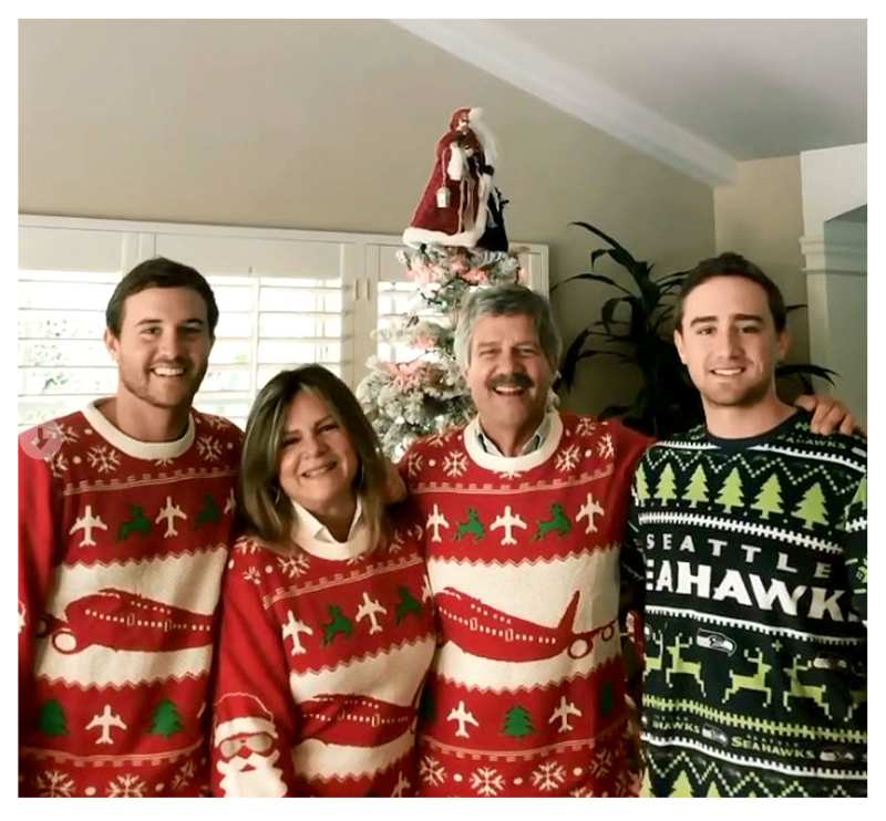 Peter Weber Celebs Ugly Christmas Sweaters